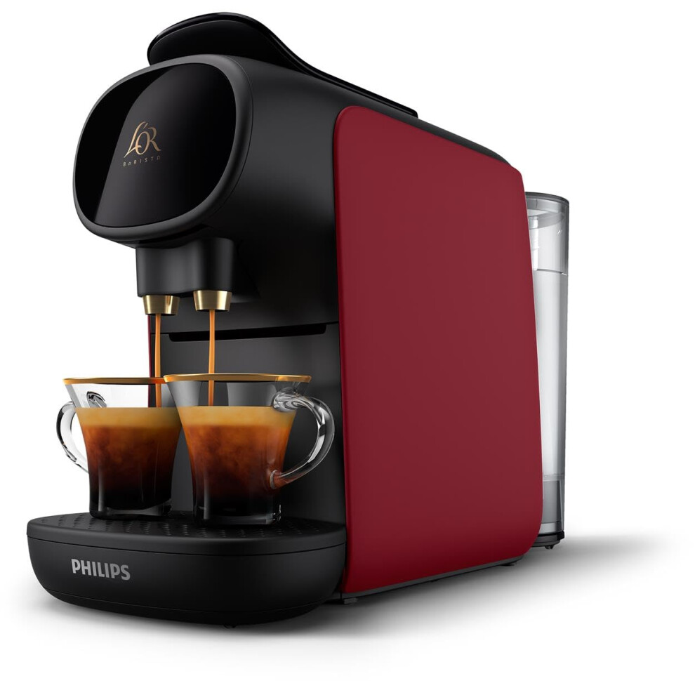 Philips L'or Barista Sublime Coffee Capsule Machine By For Double Or Single Capsule, Red (Lm9012/50) Red,Brown