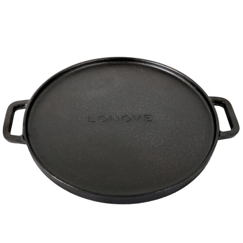 Double Sided Cast Iron Griddle Pan for BBQ - 30 cm 1