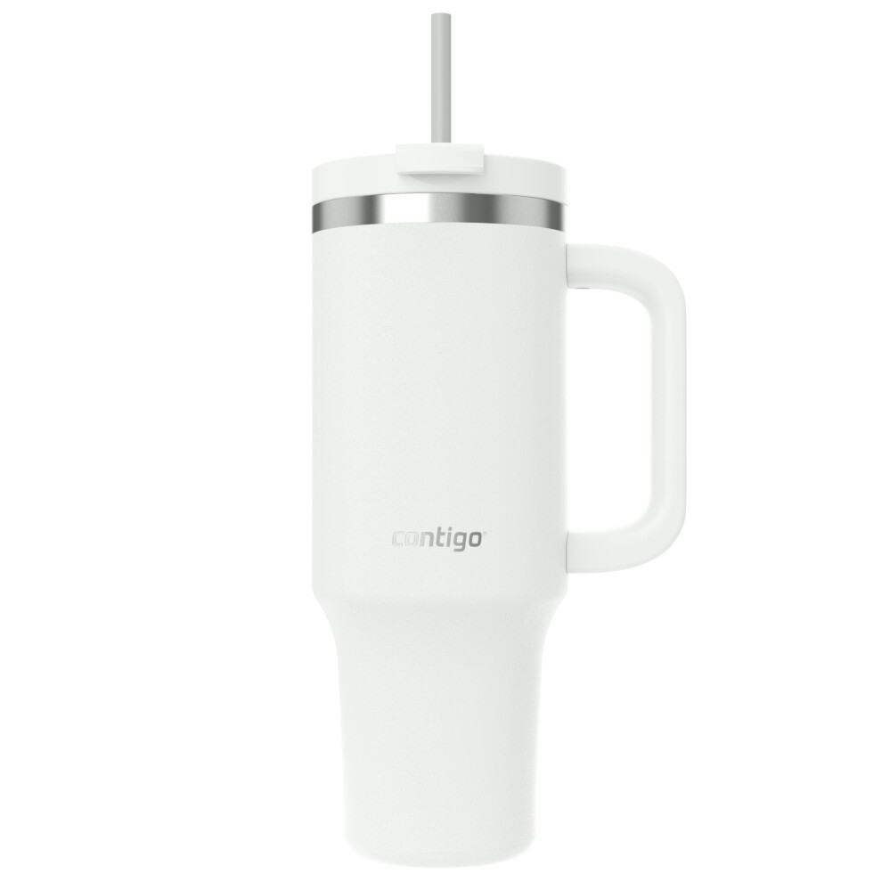 Contigo Streeterville Tumbler 1200 ml with Handle | Stainless Steel Vacuum Insulated Water Bottle with Straw and Lid | Cold for 29 Hours | Travel Mug