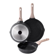 Kordisen Nonstick Frying Pan Set, 3 Piece Skillet, Granite Cooking Pan, Egg Pan Omelet Pan, Healthy Cookware Chef's Pan, PFOA Free, Induction