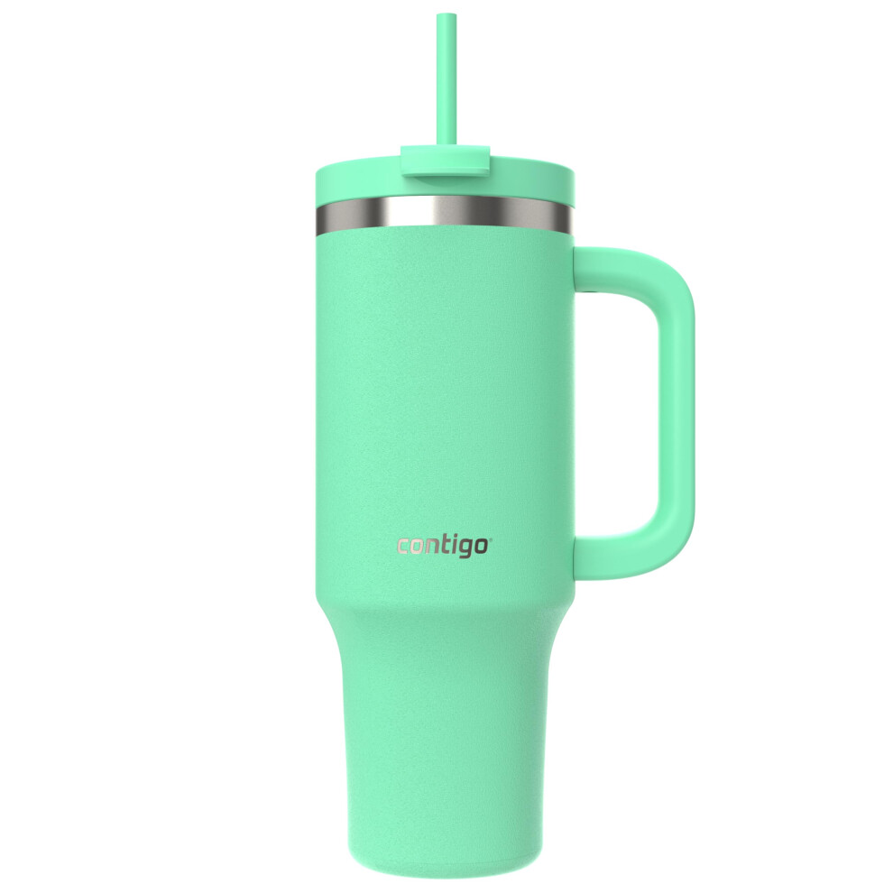 Contigo Streeterville Tumbler 1200 ml with Handle | Stainless Steel Vacuum Insulated Water Bottle with Straw and Lid | Cold for 29 Hours | Travel Mug