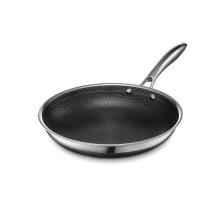 HexClad Hybrid Nonstick 25 cm Frying Pan, Stay-Cool Handle, Dishwasher-Friendly, Oven-Safe Up to 480?C, Induction Ready, Compatible with All Cooktops