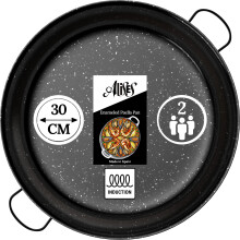 Alises - Enamelled Carbon Steel Induction Paella Pan (Naturally Non-Stick) 30 cm