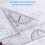 eSynic A3 Drawing Board Set, A3 Multifunction Drafting Table Adjustable Measuring System Angle Parallel Motion Drawing Board with Protractor, Paper 2