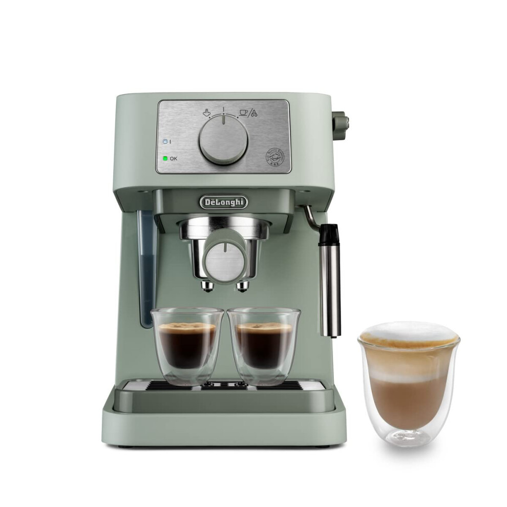 De'Longhi Manual Coffee Machine Stilosa EC260.GR, 15 Bar Pressure, Cappuccino System, Automatic Switch-Off, Compatible with ESE pods, 2 Level Tray,