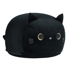 cuebear Stuffed Animal Storage Bean Bag Chair Cover for Kids Black Cat Beanbag Chair for Girls Large Size Toy Organizer Cover Only without Filling