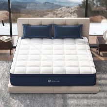 Avenco Bed Mattress Conventional, Latex Foam, Blue and White, King