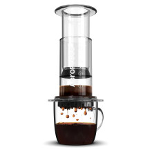 AeroPress Clear Coffee Press ? 3 in 1 brew method combines French Press, Pourover, Espresso - Full bodied coffee without grit or bitterness - Small