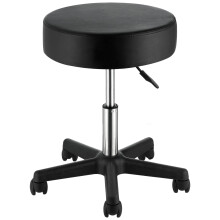 VEVOR Rolling Stools with Wheels, 400 LBS Weight Capacity Adjustable Height Stool with Ultra-Thick Seat Cushion, Swivel Stools Chair for Salon, Bar,