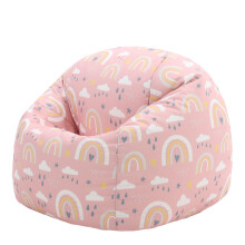 Bean Bag Bazaar Rainbow Print Kids Bean Bag, Kids Bean Bag Chair with Filling Included for Girls and Boys, Childs Chair, Beanbags for Children,