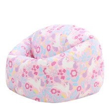 Bean Bag Bazaar Unicorn Print Kids Bean Bag, Kids Bean Bag Chair with Filling Included for Girls and Boys, Childs Chair, Beanbags for Children,
