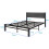 Diahomy Double Bed Frame Upholstered Platform Bed/Metal Slats Support/No Box Spring Needed/Underbed Storage/Easy Assembly/Dark Gray 2
