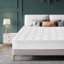 Good Nite Double Mattress 8 Inch Pocket Sprung Memory Foam 4FT6 with Breathable Foam and Luxurious Jersey Knitted Fabric Medium Firm Bed Mattress Fire