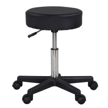 Display4top Black Adjustable Rolling Cushion Tattoo Massage Hydraulic Salon Stool,5 Wheels
