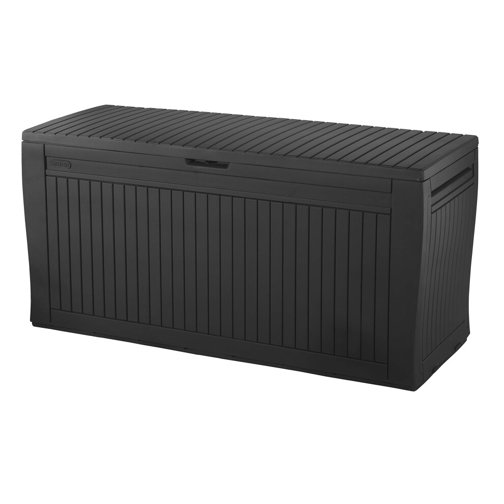 Keter Comfy Storage Box 270 L, Graphite Color, 116.7 x 54.6 x 8.6 cm