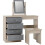 Seconique Seconique Nevada Dressing Table Set in Grey Gloss/Light Oak Effect Veneer 5