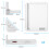 eSynic A4 Drawing Board Set A4 Multifunction Drafting Table Adjustable Measuring System Angle Parallel Motion Drawing Board with Protractor, Paper 2