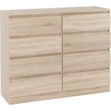 Seconique Malvern 8 Drawer Chest in Sonoma Oak Effect
