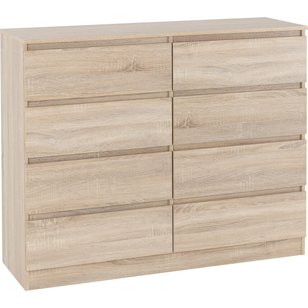 Seconique Malvern 8 Drawer Chest In Sonoma Oak Effect
