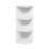 Furinno Pasir 3-Tier Corner Open Shelf Bookcase, White 1