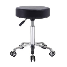 Antlu Massage Stool Chair on Wheels for Beauty Kitchen Salon Home Office, Adjustable High Rolling Swivel Stool (Black)