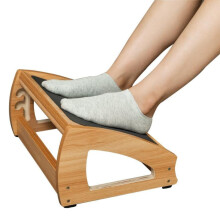 StrongTek Adjustable Under Desk Footrest, Ergonomic Foot Rest for Under Desk with 3 Height Position, Wooden Foot Stool Under Desk with Anti-Slip