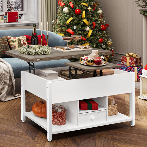 YITAHOME Lift Top Coffee Table With Drawers, 4 in 1 Multi-Function ...