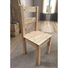 STRICTLY BEDS&BUNKS Atlas Heavy Duty Solid Pine Dining Chair for Dining Room or Kitchen | Wooden Dining Chair