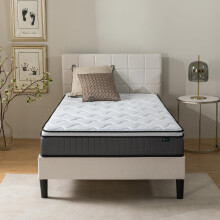 Zinus Single Pocket Spring Mattress?Tight Top Mattress 90x190cm/3x6ft?25cm/10in Height?Medium Firmness with Recycled Padding and High-Density Foam for