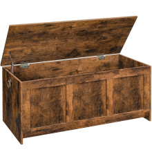 HOOBRO Storage Chest, Wooden Storage Bench with Drawer, Blanket Storage Box, Wooden Storage Chest Trunk, Large Toy Chest, Shoe Storage Bench, 100 cm,