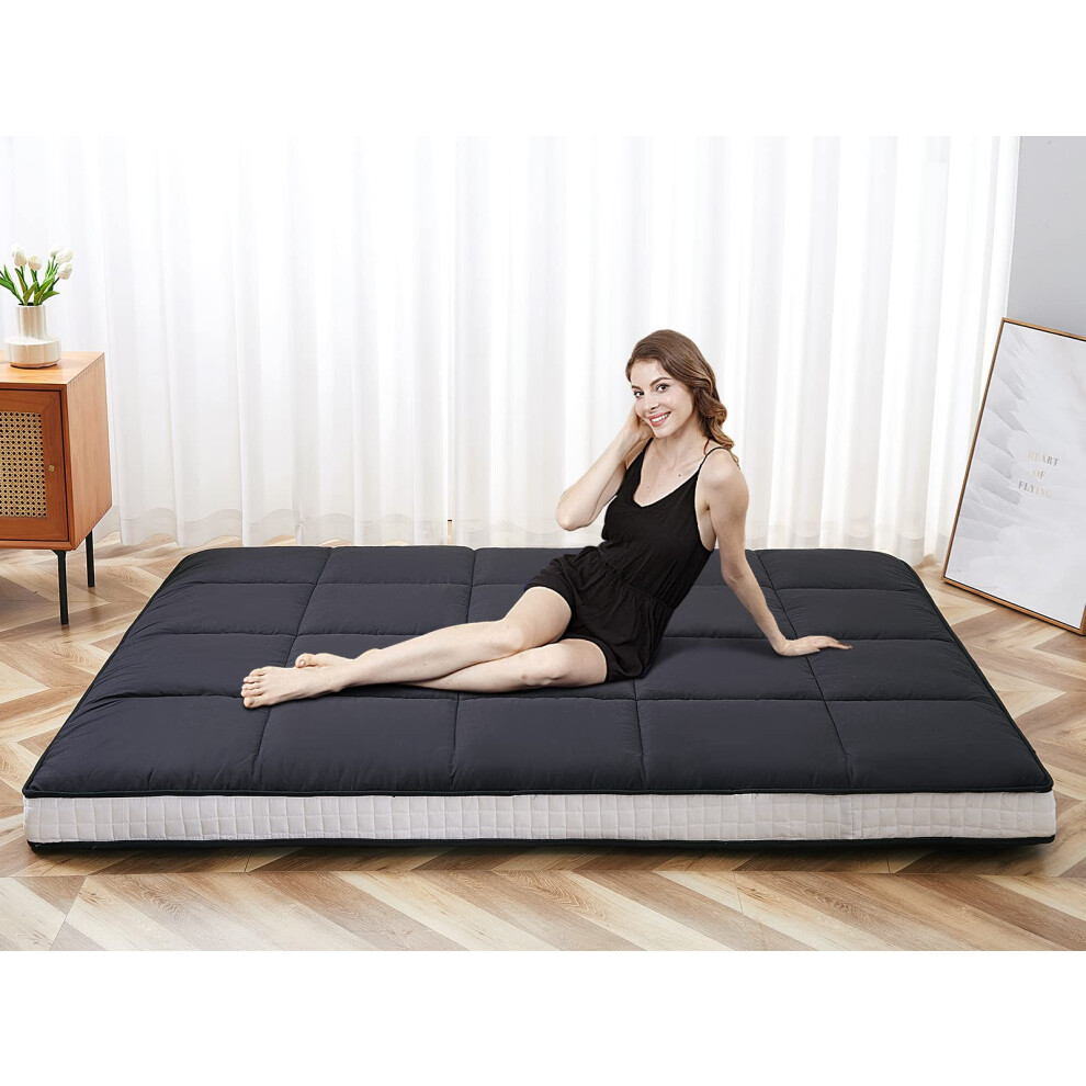 SUNYRISY Futon Mattress Japanese Floor Mattress, Thicken Foldable Bed Mattress, Roll Up Mattress Topper Sleeping Pad Tatami Mat, Floor Lounger Guest-image-OPC-PH526JS-NEW