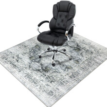 Homcomodar Office Chair Mat for Hardwood Floor 120x150cm Grey, Computer Desk Chair Mat for Hard Floor, Chair Floor Protection Mat Non Slip Rubber Mats