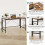 Dripex Dripex Folding Desk 110 x 50cm Writing Computer Desk Foldable Table Space Saving Home Office Desk Easy Assembly, Rustic Brown 3