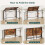 Dripex Dripex Folding Desk 110 x 50cm Writing Computer Desk Foldable Table Space Saving Home Office Desk Easy Assembly, Rustic Brown 4