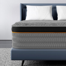 Good Nite Single Mattresses 10Inch Deep 9-Zone Foam Pocket Sprung 3FT Hybrid Mattress Medium Firm Comfort Single Mattress Edge Support Grey