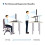 BONTEC Standing Desk Converter, Height Adjustable Dual Tiered Computer Workstation (Black) 4