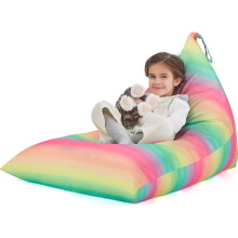 Nobildonna Stuffed Animal Storage Bean Bag Chair Cover Only for Kids and Adults, Extra Large Beanbag Without Filling Plush Toys Holder and Organizer-