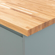 domli Solid Oak Kitchen Worktop | 2000mm x 620mm x 40mm | Premium Wood Worktops | Oak Wooden Timber Counter Tops | Cut To Size Customisation Available