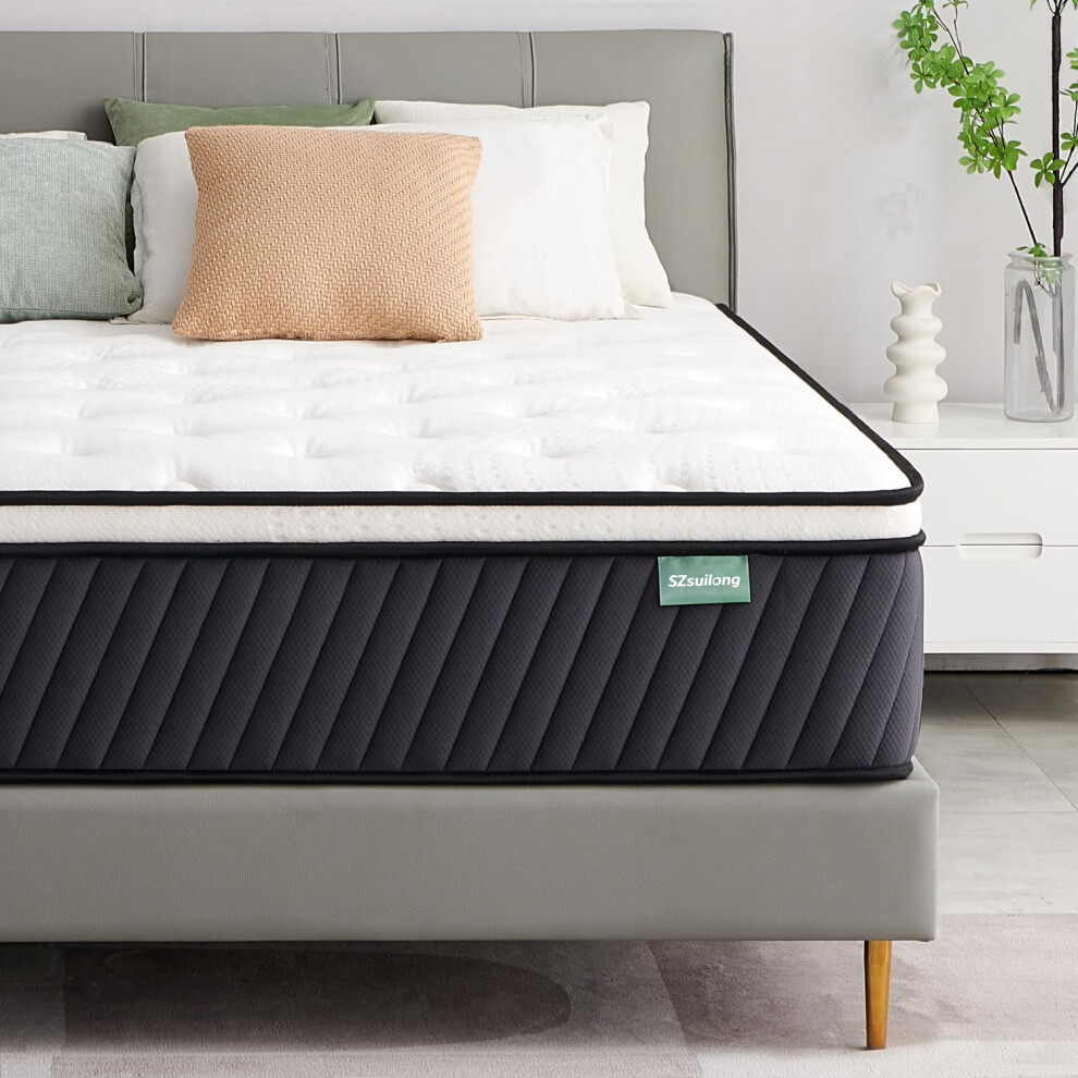 SZsuilong Single Memory Foam Spring Mattress, 12 Inch 3FT Orthopedic Hybrid Mattress with Cool Gel Memory Foam and Individually Pocket Springs.-image-OPC-PH5278C-NEW