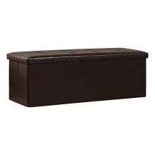 Bonlife Storage Ottoman, End of Bed Bench,Chest with Lid, Faux Leather Foldable Bench, 140L Capacity, Holds up to 300 kg, Footdtool for Bedroom,