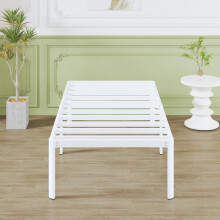 Lutown-Teen 3ft Single Bed Frame 46 cm High with Rounded Corners, Heavy Duty Metal Bed Frames Single with Steel Slats, Ample Storage Underneath, Noise