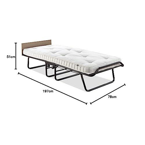 Jay-Be Supreme Folding Bed with Micro e-Pocket Sprung Mattress and Automatic Folding Legs, Compact, Single, Black 2