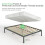 Novilla 30.5 cm Metal Small Double Bed Frame, 4FT Platform Bed Frame, Noise-cancelling Design, Engineered Wood Slat Support, Solid Support Leg, Easy 2