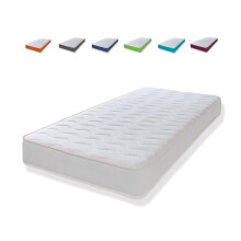 Extreme Comfort Cooltouch Colours White Wave Hybrid Memory Foam & Pinna-Coil Innerspring Mattress With White Border 18cms Deep, 2ft6 Small Single