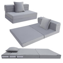 MeMoreCool Folding Mattress Double, High Density Foam Fold Out Sofa Chair Z Bed, Foldable Floor Futon Mattress, Floor Lounger Guest Sofa Bed Folding