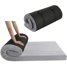 MeMoreCool Roll Up Floor Mattress Single, Portable Futon Mattress, High Density Foam Foldable Mattress with Travel Bag, Floor Lounger Guest Bed Sleep
