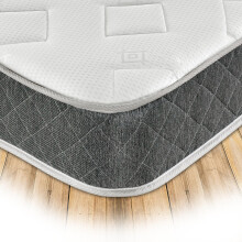 Starlight Beds Essentials Jump n Tac King Size Memory Foam Mattress with Springs. 8 Inch Hybrid 5ft Budget Mattress. Soft, Grey Border (150 x 200 x
