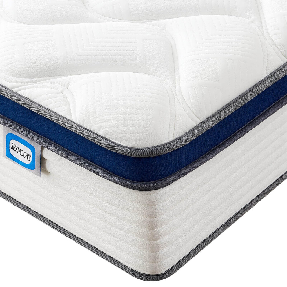 SEZMOONSI Double Mattress 4FT6, Gel Memory Foam Double Size Mattresses Medium Firm, 10.6 Inch Hybrid Pocket Sprung 135x190 Mattress in A Box for Back-image-OPC-PH5285R-NEW