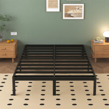 Lutown-Teen Small Double Bed Frame 4ft with Rounded Corner Legs, Heavy Duty Metal Bed Frame Small Double, Small Double Beds 36 cm High, Noise Free,
