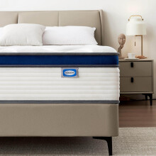 SEZMOONSI Double Mattress 4FT6, Gel Memory Foam Double Mattresses, 9.1 Inch Deep Hybrid Double Bed Mattress, Pocket Sprung Medium Firm Mattress in a
